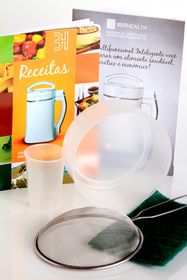 Mquina de leite de soja: acessrios, manual de uso e livro de receitas